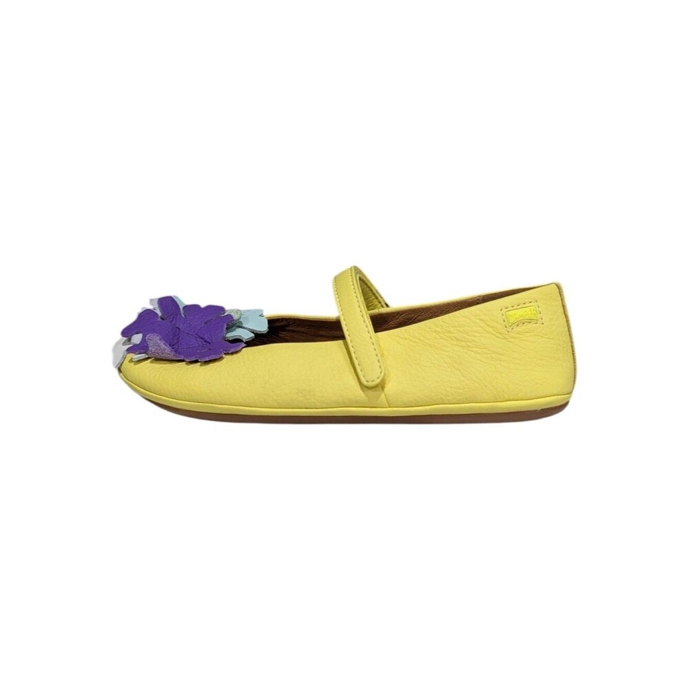 Camper Kids Ballerina Twins Ballet Flat Yellow Leather Mary Jane Girls Size 33 1